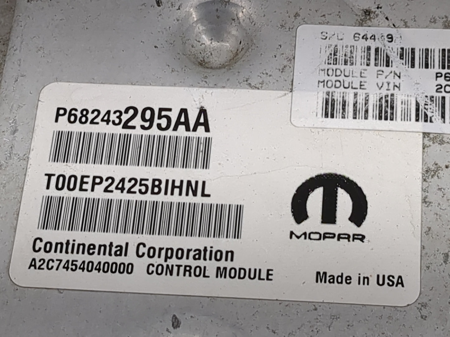 2016 Dodge Caravan PCM Engine Control Computer ECU ECM PCU OEM P/N:P68243295AA P68273480AB Fits Fits 2017 2018 2019 2020 OEM