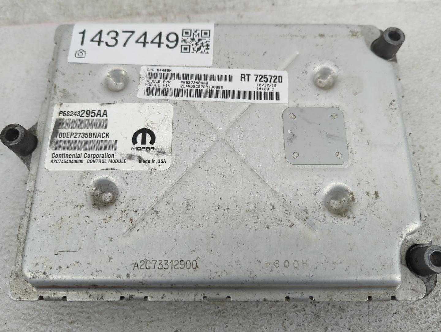 2016 Dodge Caravan PCM Engine Control Computer ECU ECM PCU OEM P/N:P68243295AA P68273480AB Fits Fits 2017 2018 2019 2020 OEM