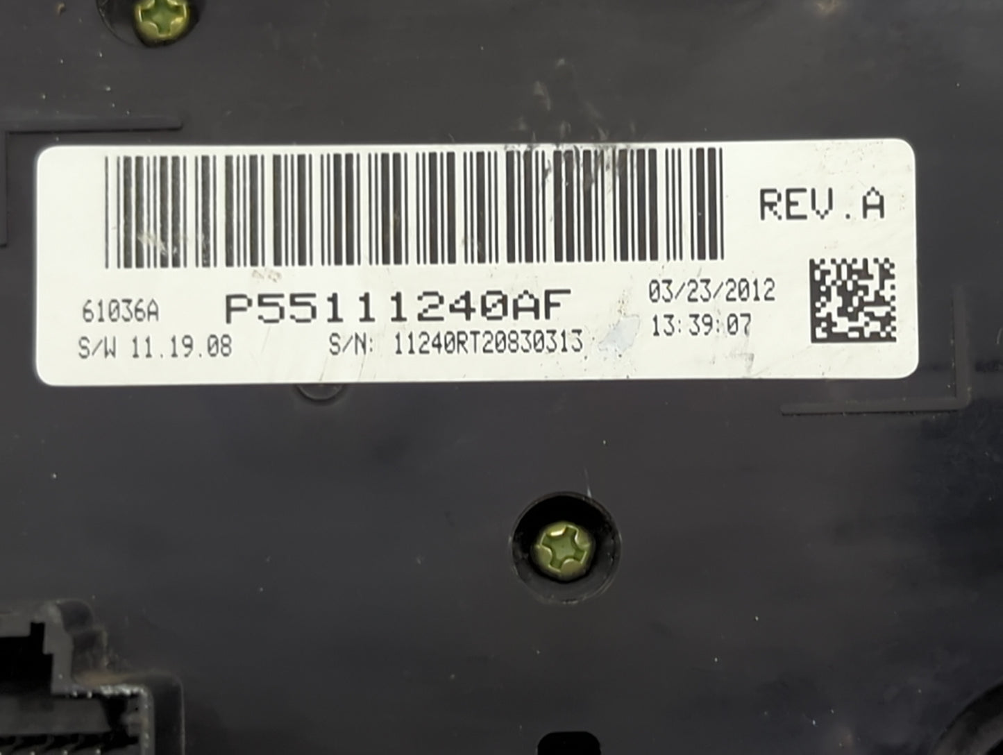 2016 Dodge Caravan Climate Control Module Temperature AC/Heater Replacement P/N:P55111240AF Fits OEM Used Auto Parts - Oemus
