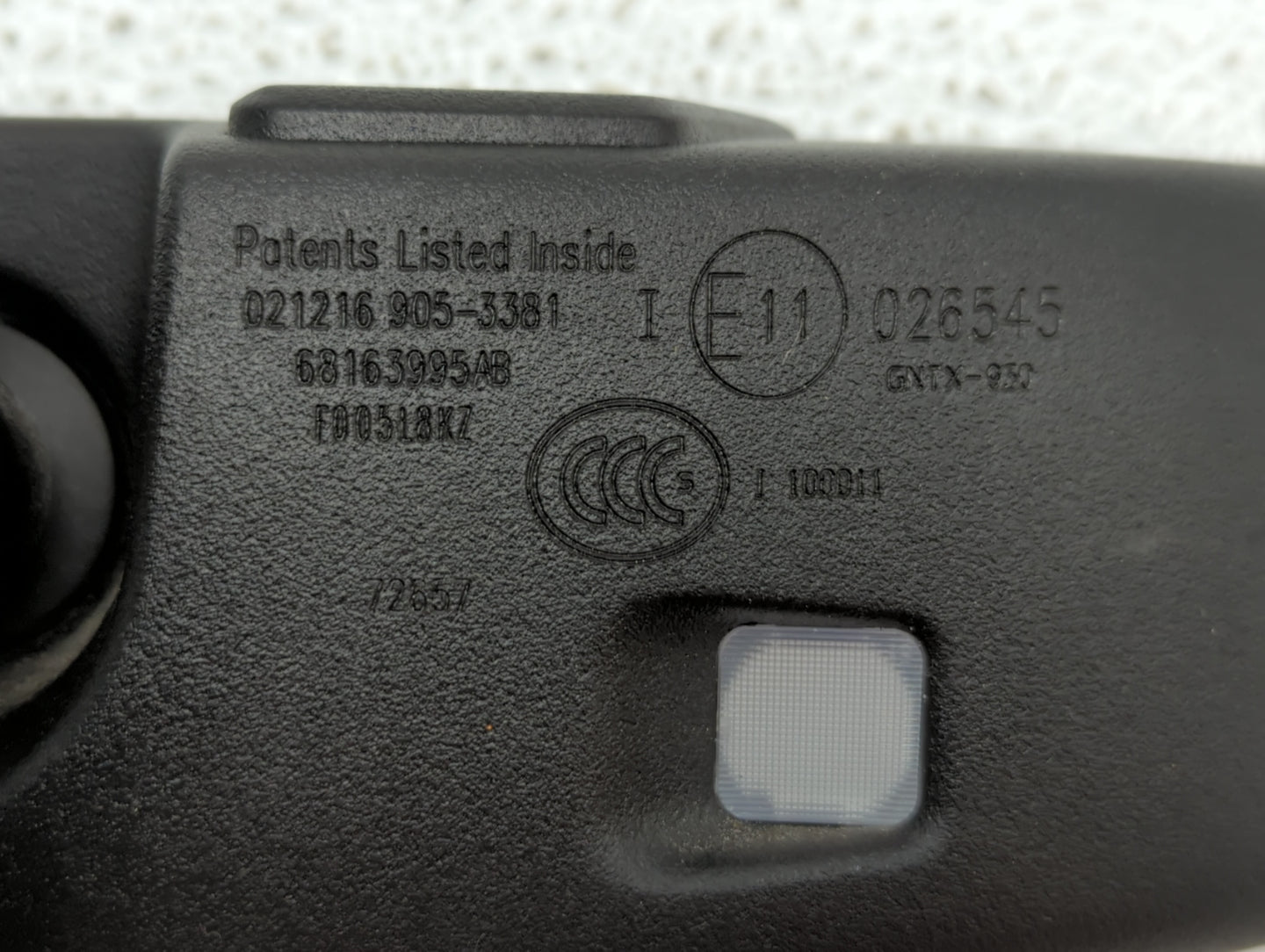 2016 Dodge Caravan Interior Rear View Mirror Replacement OEM P/N:E11026545 E11026130 Fits Fits 2013 2014 2015 2017 OEM Used 