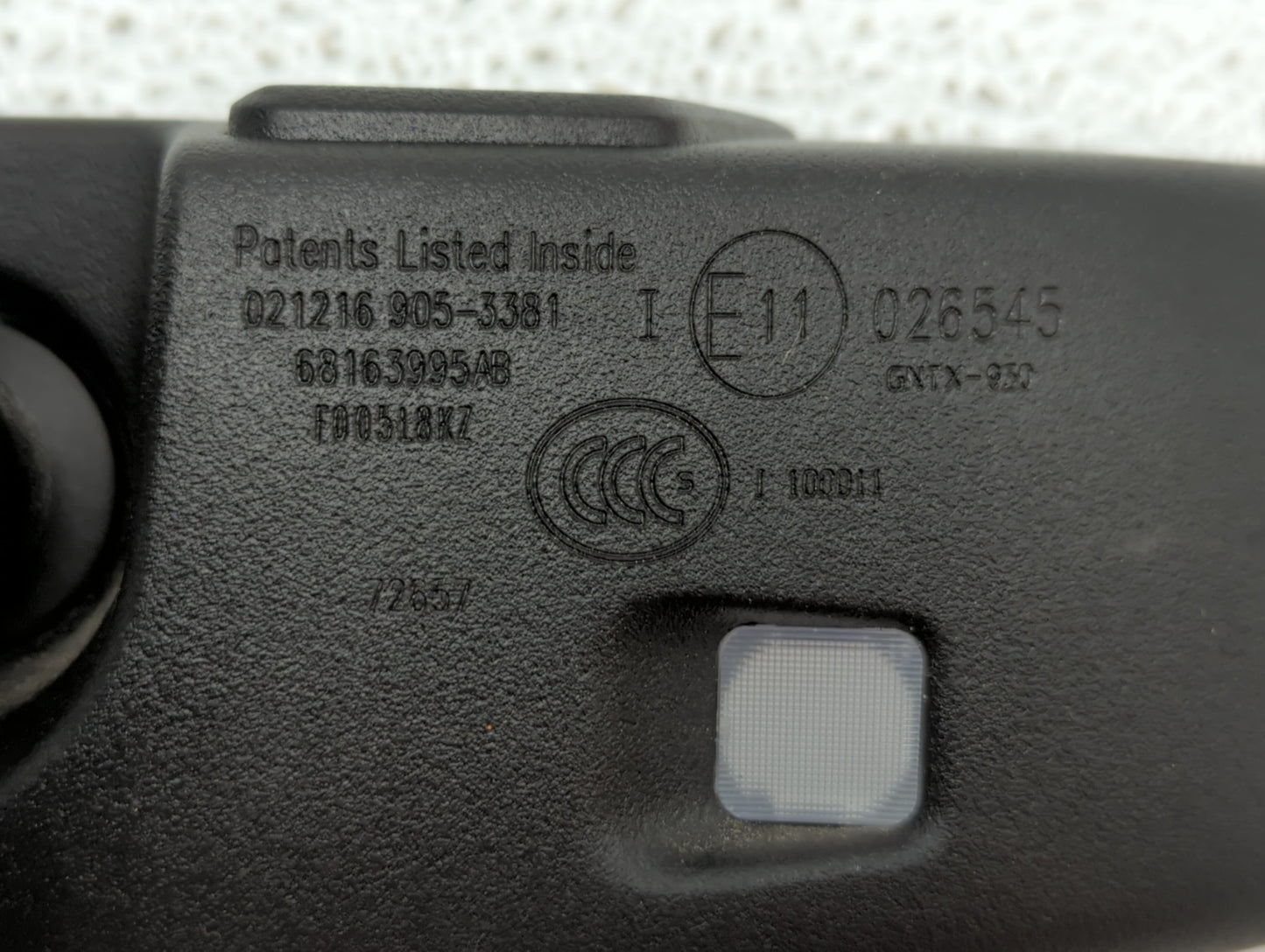 2016 Dodge Caravan Interior Rear View Mirror Replacement OEM P/N:E11026545 E11026130 Fits Fits 2013 2014 2015 2017 OEM Used 