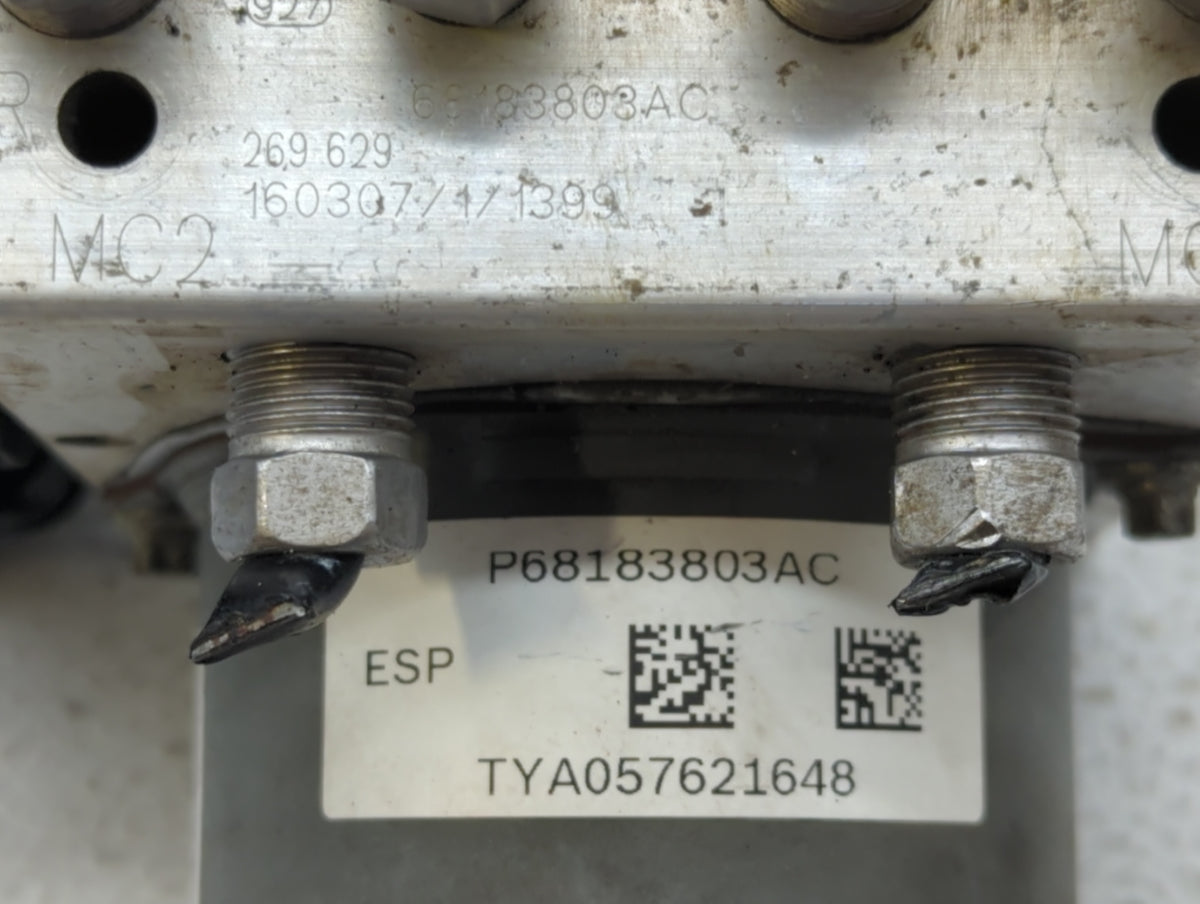 2016 Dodge Caravan Anti-Lock Brake ABS Pump Module Actuator OEM P/N:68183803AC Fits Fits 2015 2017 2018 2019 2020 OEM Used A