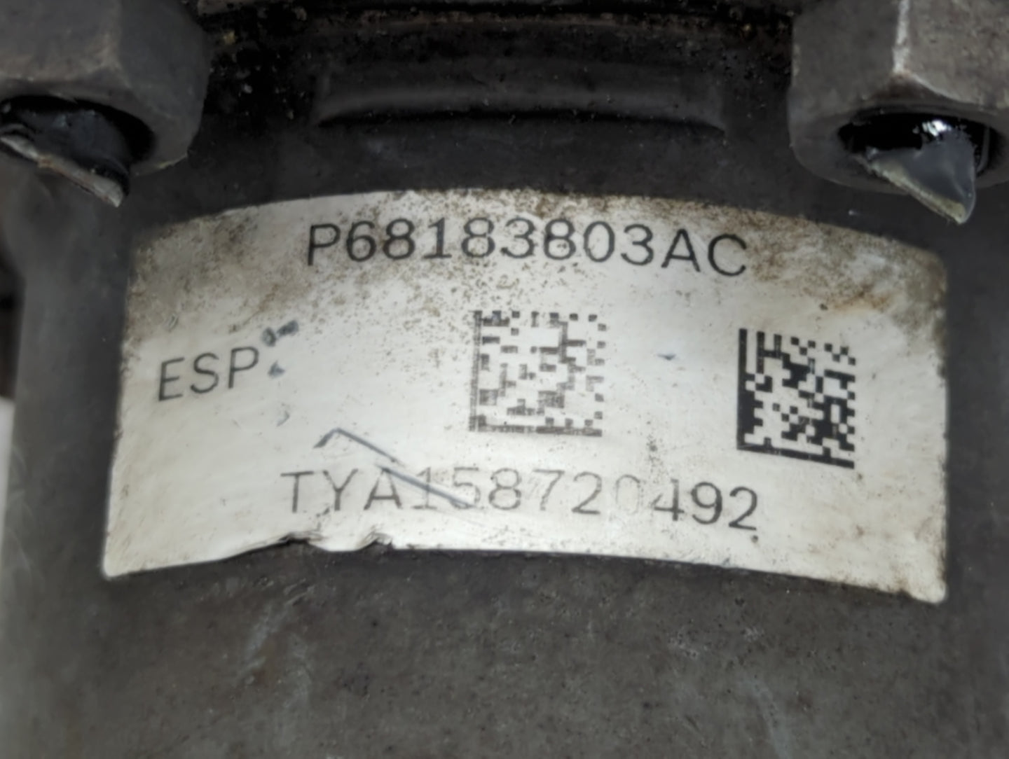 2016 Dodge Caravan ABS Pump Control Module Replacement P/N:P68183803AC Fits Fits 2015 2017 2018 2019 2020 OEM Used Auto Part