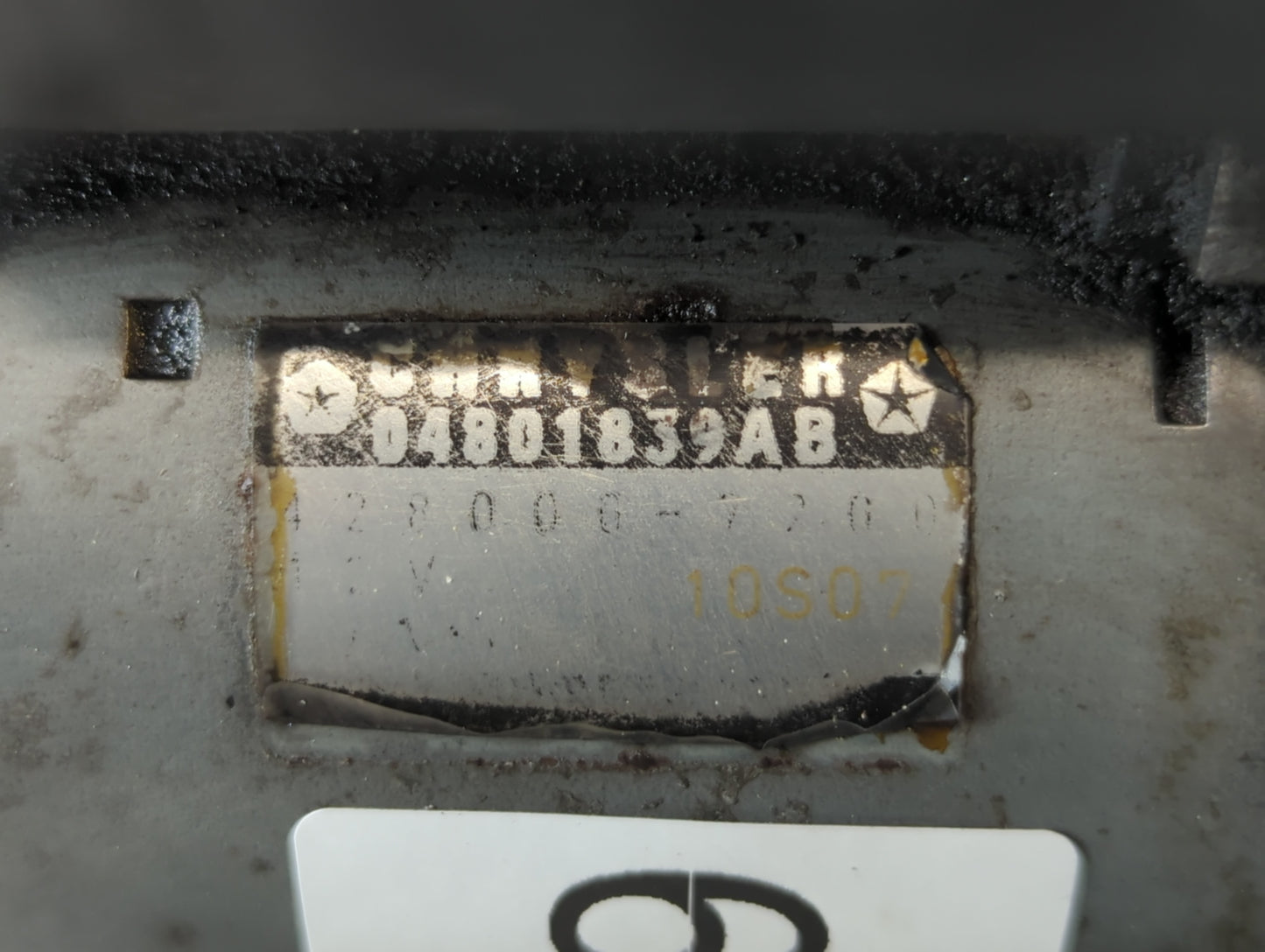 2016 Dodge Caravan Car Starter Motor Solenoid OEM P/N:04801839AB 428000-7200 Fits OEM Used Auto Parts - Oemusedautoparts1.co