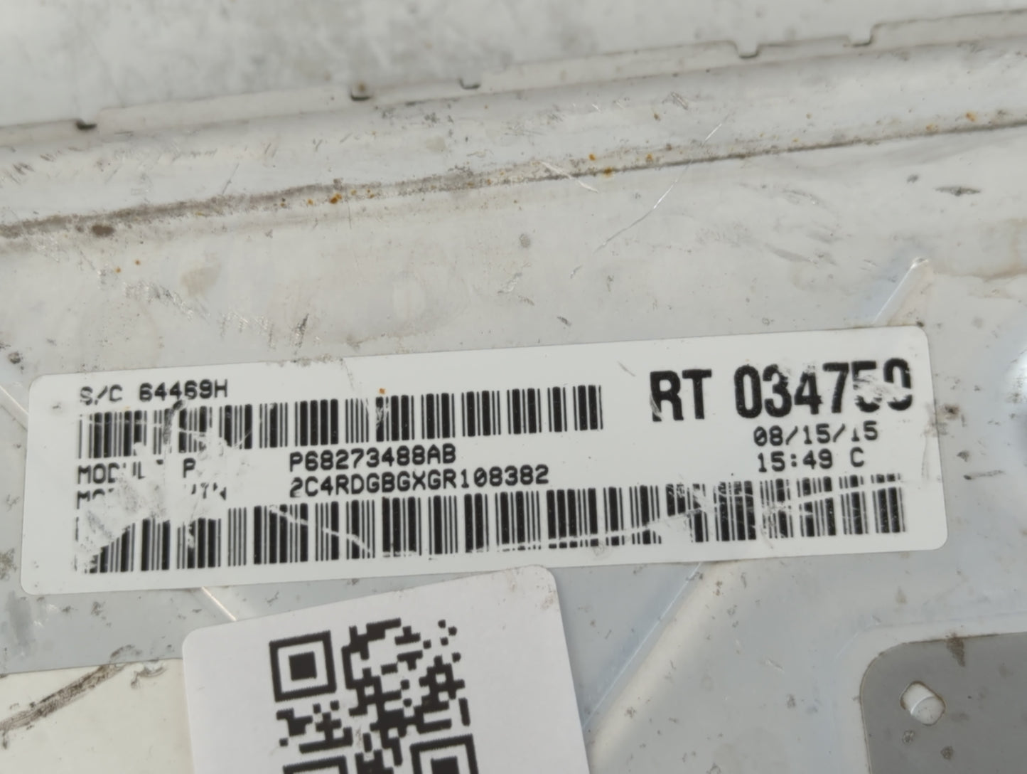2016 Dodge Caravan PCM Engine Control Computer ECU ECM PCU OEM P/N:P68243205AA Fits Fits 2017 2018 2019 2020 OEM Used Auto P