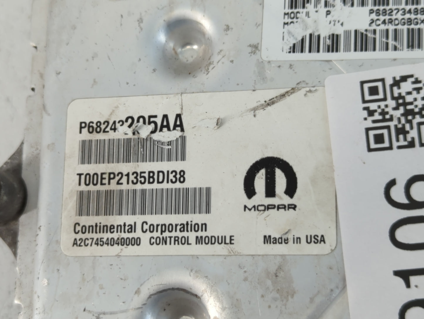 2016 Dodge Caravan PCM Engine Control Computer ECU ECM PCU OEM P/N:P68243205AA Fits Fits 2017 2018 2019 2020 OEM Used Auto P