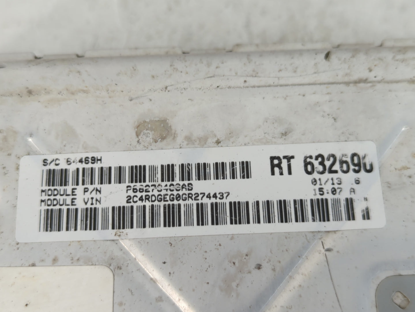 2016 Dodge Caravan PCM Engine Control Computer ECU ECM PCU OEM P/N:P6827040GAS Fits Fits 2017 2018 2019 2020 OEM Used Auto P