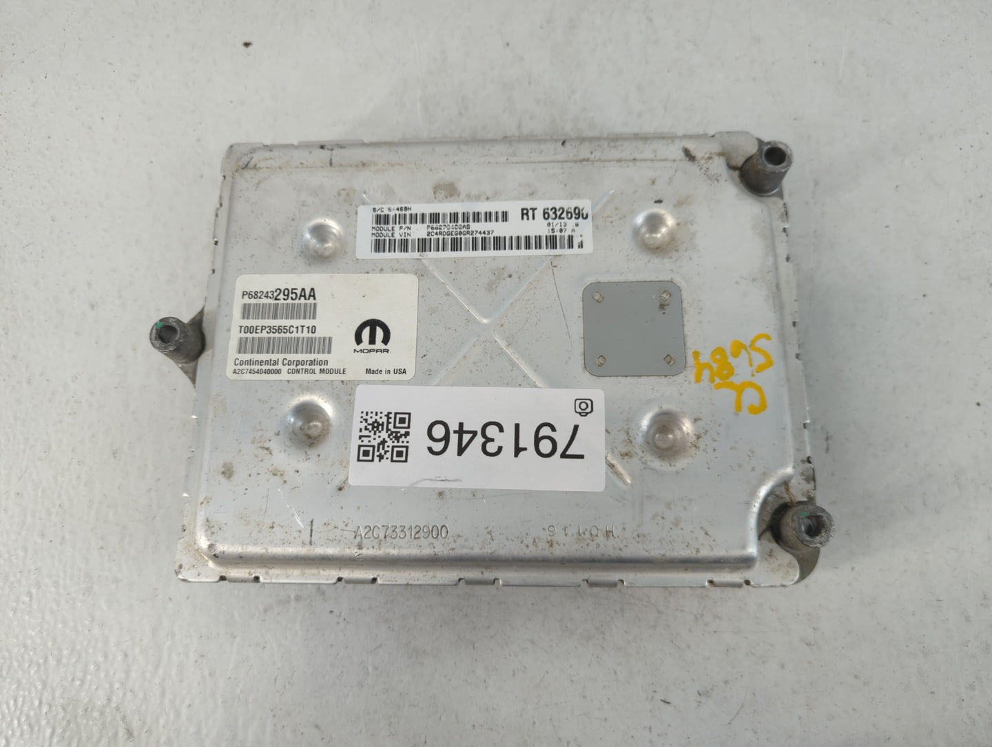 2016 Dodge Caravan PCM Engine Control Computer ECU ECM PCU OEM P/N:P6827040GAS Fits Fits 2017 2018 2019 2020 OEM Used Auto P