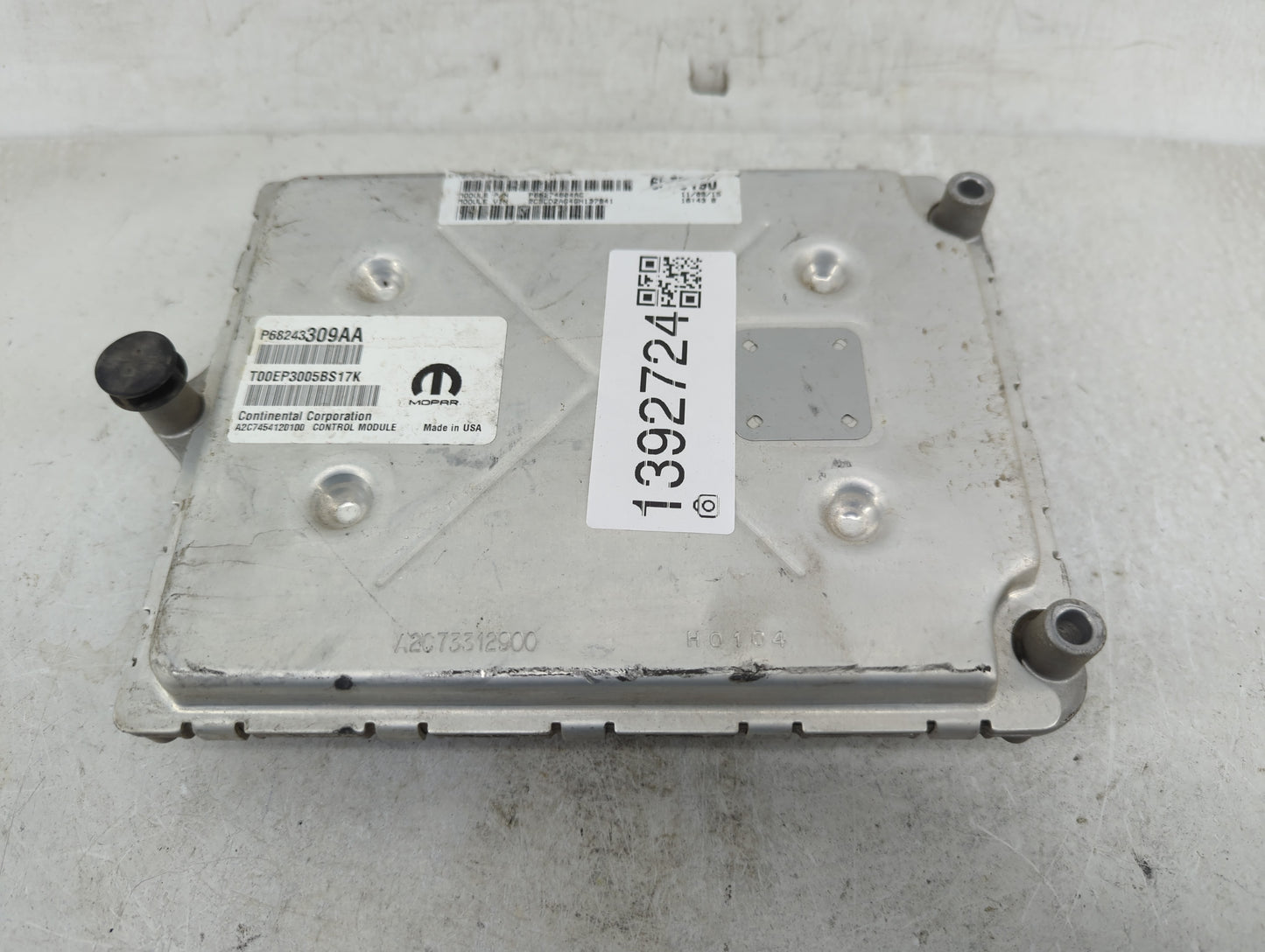 2016-2017 Dodge Challenger PCM Engine Control Computer ECU ECM PCU OEM P/N:P68243309AA Fits Fits 2016 2017 OEM Used Auto Par