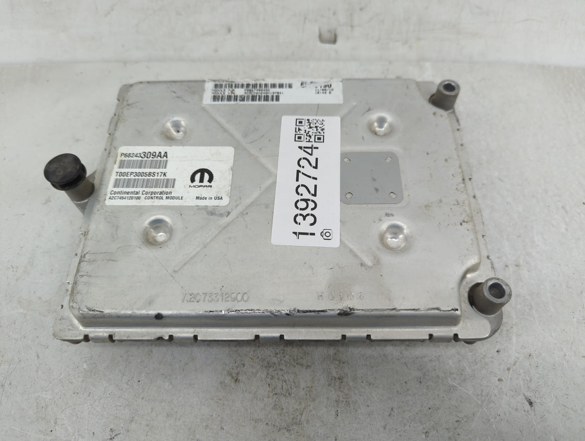 2016-2017 Dodge Challenger PCM Engine Control Computer ECU ECM PCU OEM P/N:P68243309AA Fits 2016 2017 OEM Used Auto Parts - 