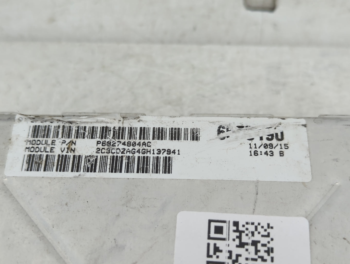 2016-2017 Dodge Challenger PCM Engine Control Computer ECU ECM PCU OEM P/N:P68243309AA Fits Fits 2016 2017 OEM Used Auto Par