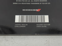 2016 Dodge Challenger Owners Manual Book Guide P/N:16D491-926-AA OEM Used Auto Parts - Oemusedautoparts1.com