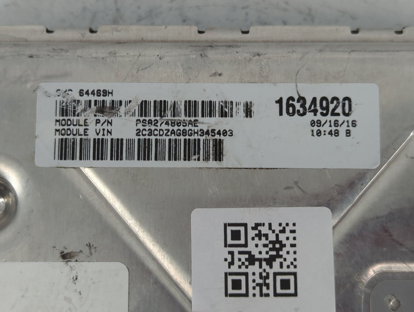 2016-2017 Dodge Challenger PCM Engine Control Computer ECU ECM PCU OEM P/N:P68243309AB Fits Fits 2016 2017 OEM Used Auto Par