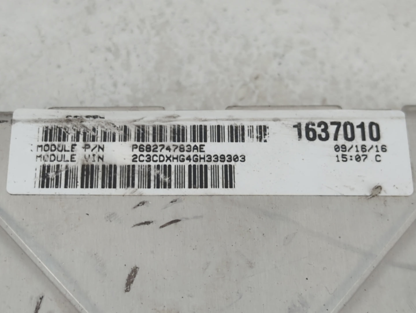 2016-2017 Dodge Charger PCM Engine Control Computer ECU ECM PCU OEM P/N:P68274783AE Fits Fits 2016 2017 OEM Used Auto Parts 