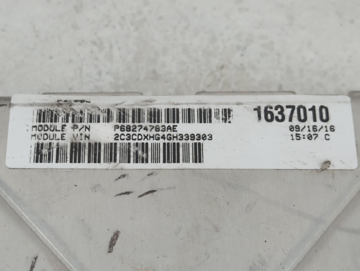 2016-2017 Dodge Charger PCM Engine Control Computer ECU ECM PCU OEM P/N:P68274783AE Fits Fits 2016 2017 OEM Used Auto Parts 