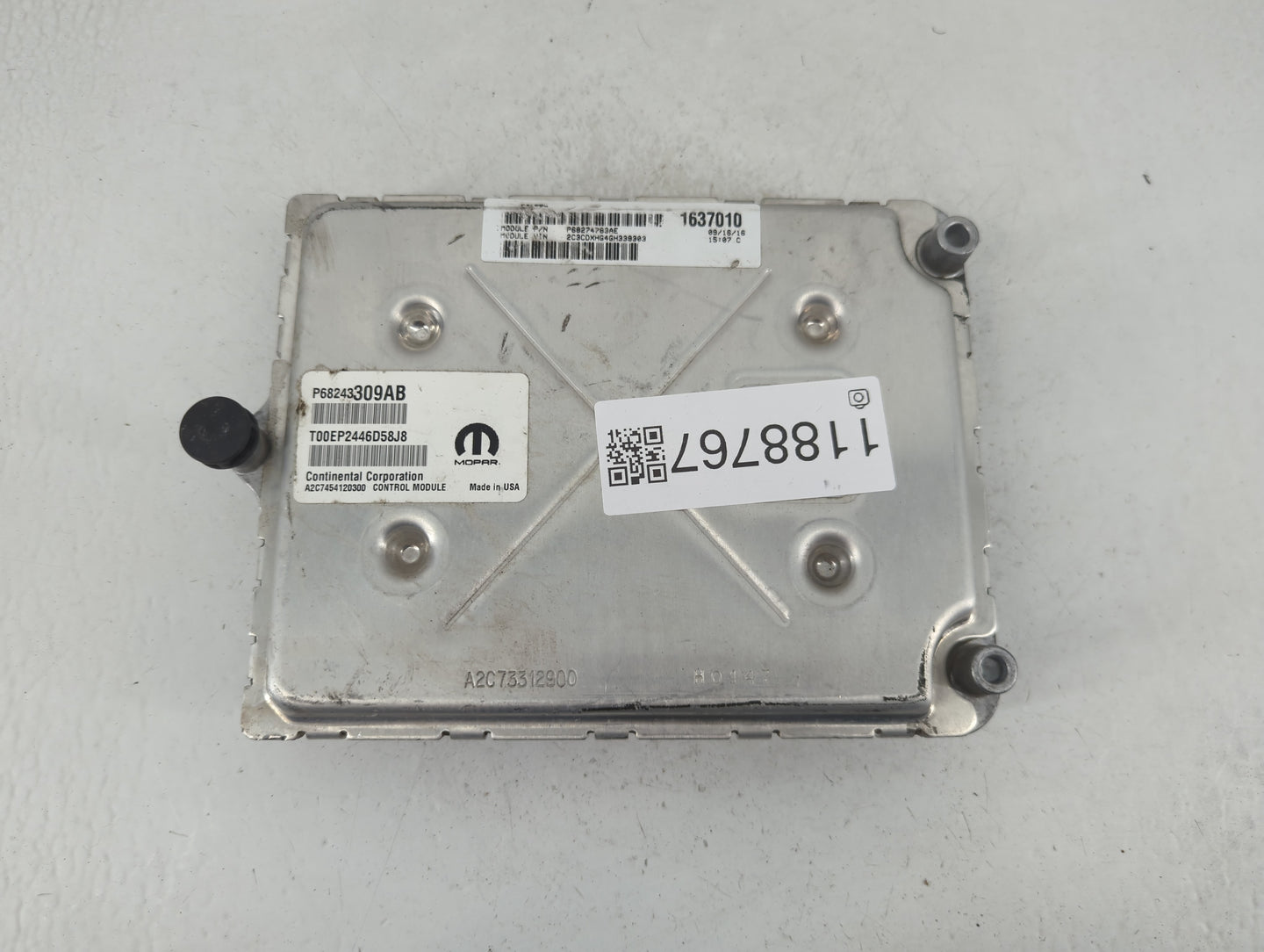 2016-2017 Dodge Charger PCM Engine Control Computer ECU ECM PCU OEM P/N:P68274783AE Fits Fits 2016 2017 OEM Used Auto Parts 