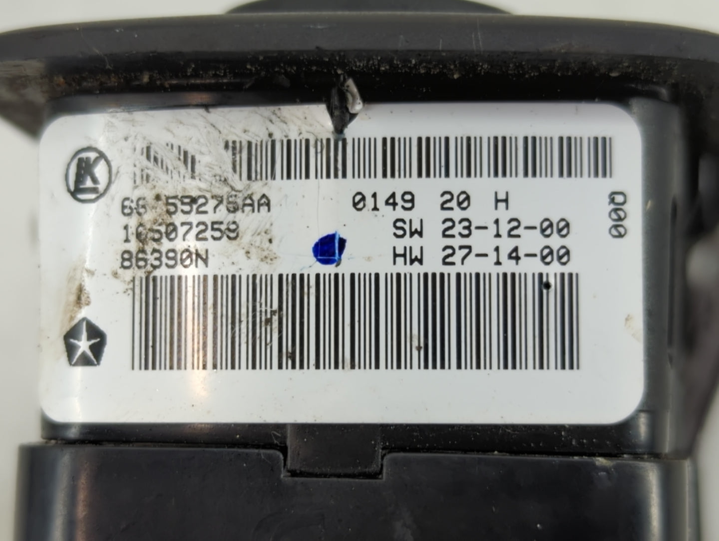 2015-2019 Dodge Charger Master Power Window Switch Replacement Driver Side Left P/N:86390N 10123689 Fits OEM Used Auto Parts