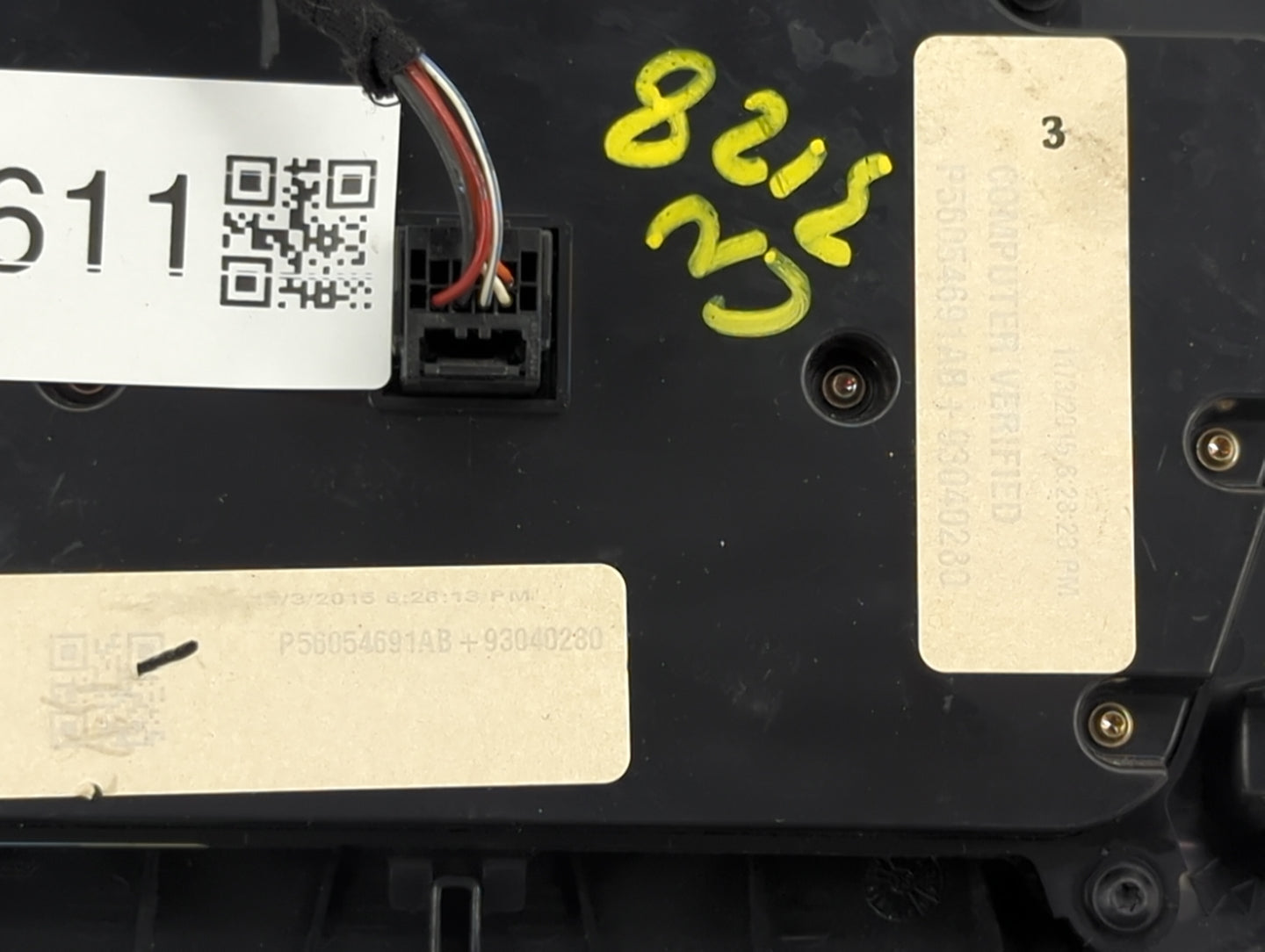 2015-2016 Dodge Charger Climate Control Module Temperature AC/Heater Replacement P/N:P56054691AB Fits Fits 2015 2016 OEM Use