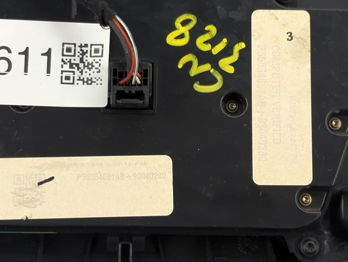 2015-2016 Dodge Charger Climate Control Module Temperature AC/Heater Replacement P/N:P56054691AB Fits Fits 2015 2016 OEM Use
