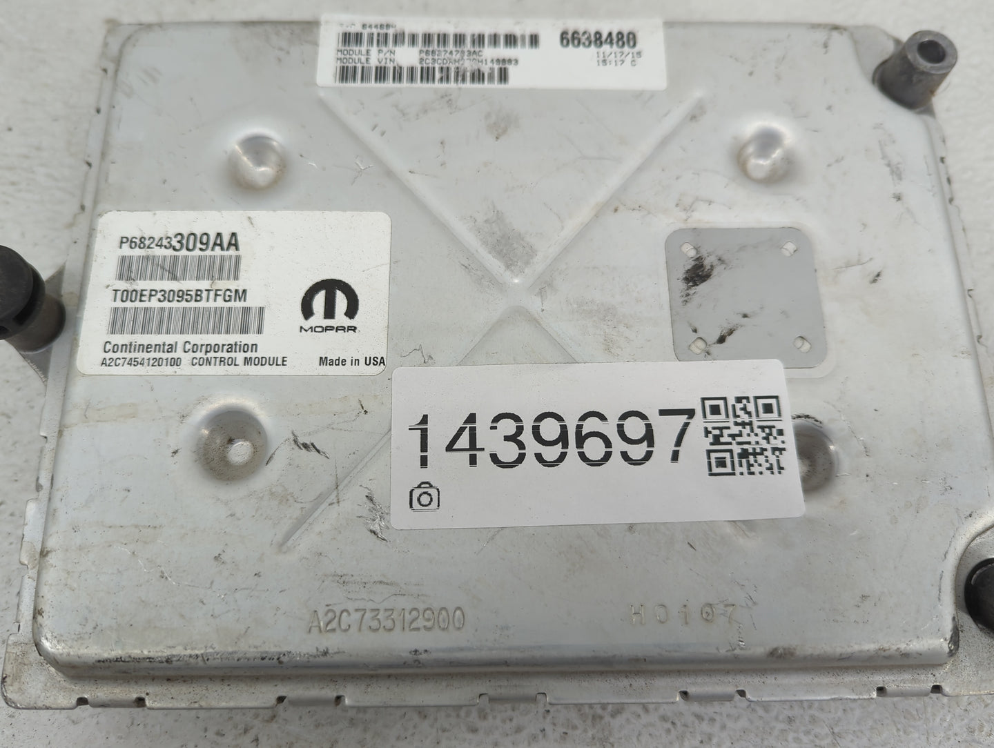 2016-2017 Dodge Charger PCM Engine Control Computer ECU ECM PCU OEM P/N:P68243309AA P68274793AC, A2C7454120100 Fits Fits 201
