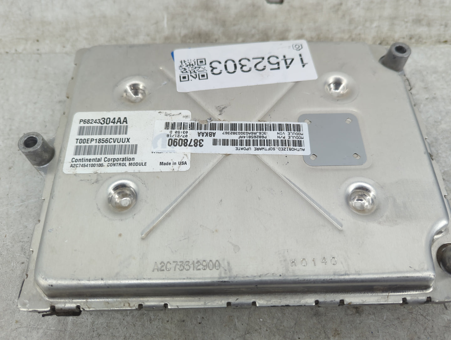 2016 Dodge Charger PCM Engine Control Computer ECU ECM PCU OEM P/N:P68243304AA P68265814AF Fits Fits 2017 2018 2019 2020 OEM
