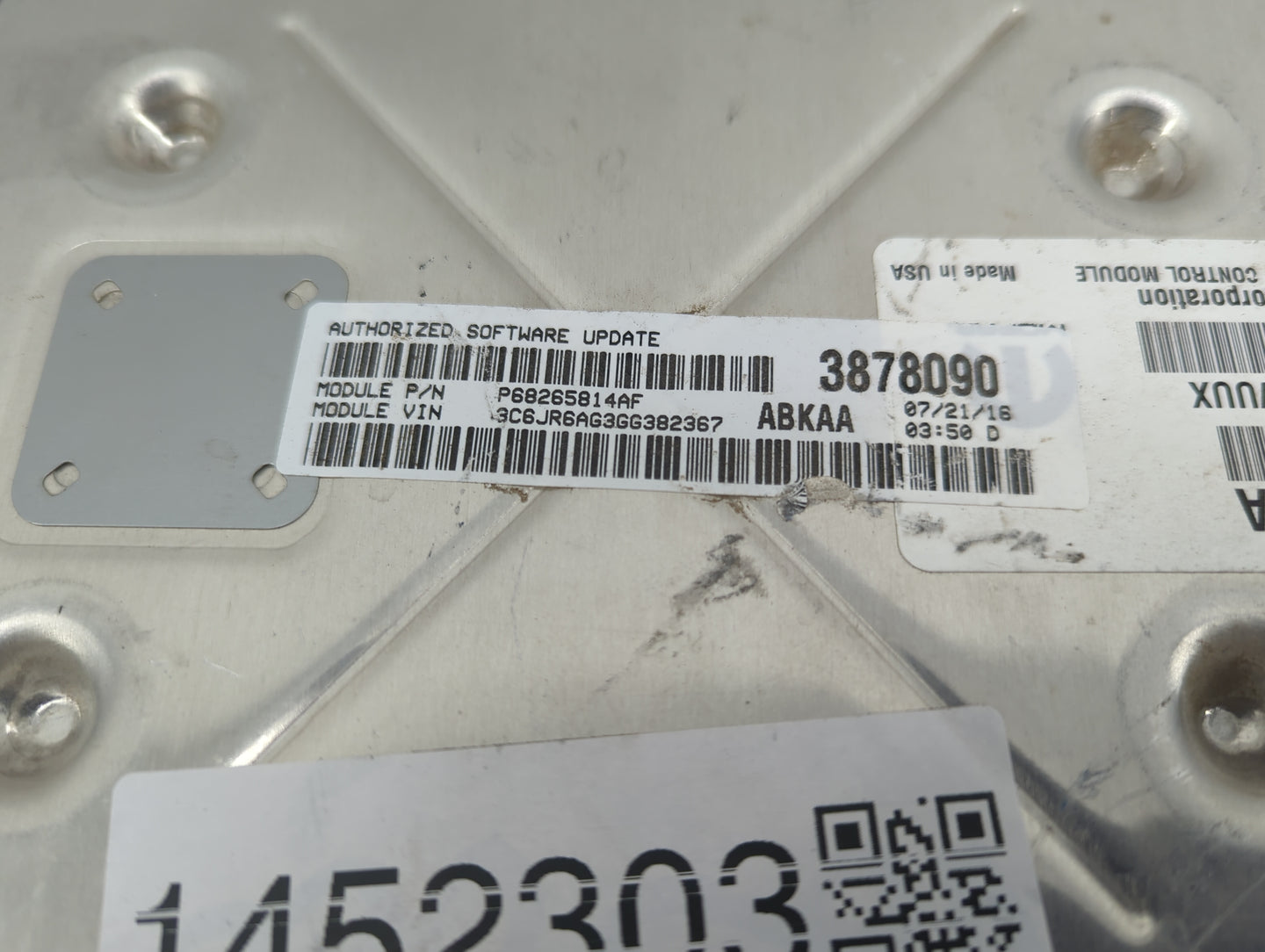 2016 Dodge Charger PCM Engine Control Computer ECU ECM PCU OEM P/N:P68243304AA P68265814AF Fits Fits 2017 2018 2019 2020 OEM