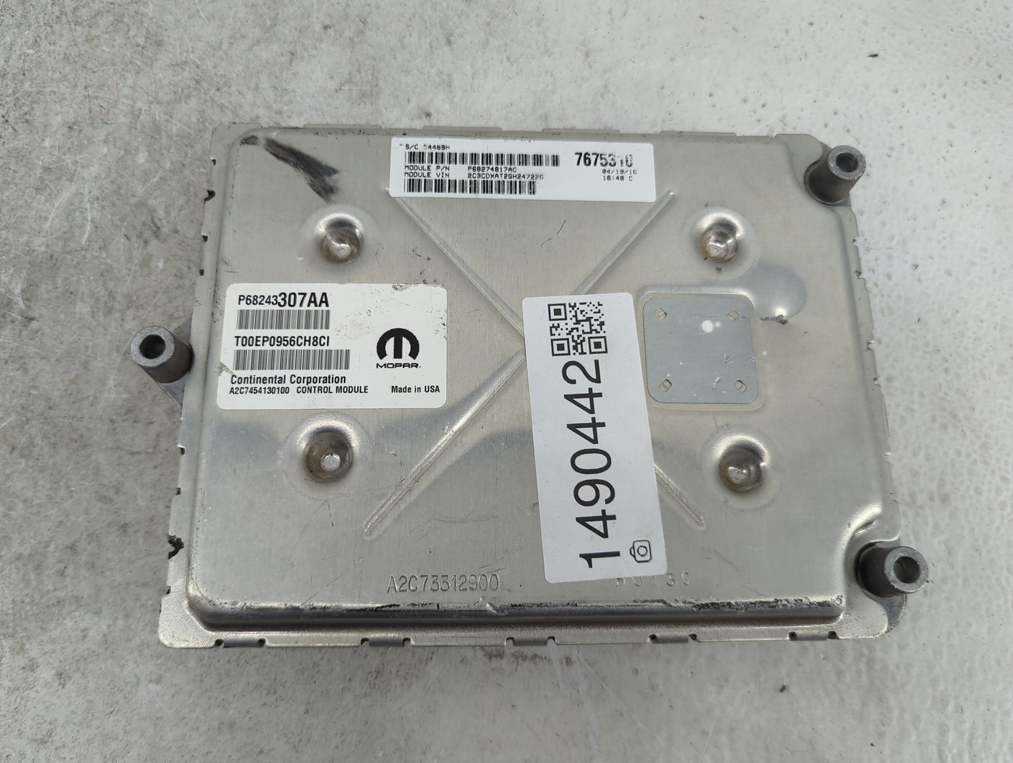 2016-2017 Dodge Charger PCM Engine Control Computer ECU ECM PCU OEM P/N:P68243307AA T00EP0956CH8CI Fits Fits 2016 2017 OEM U