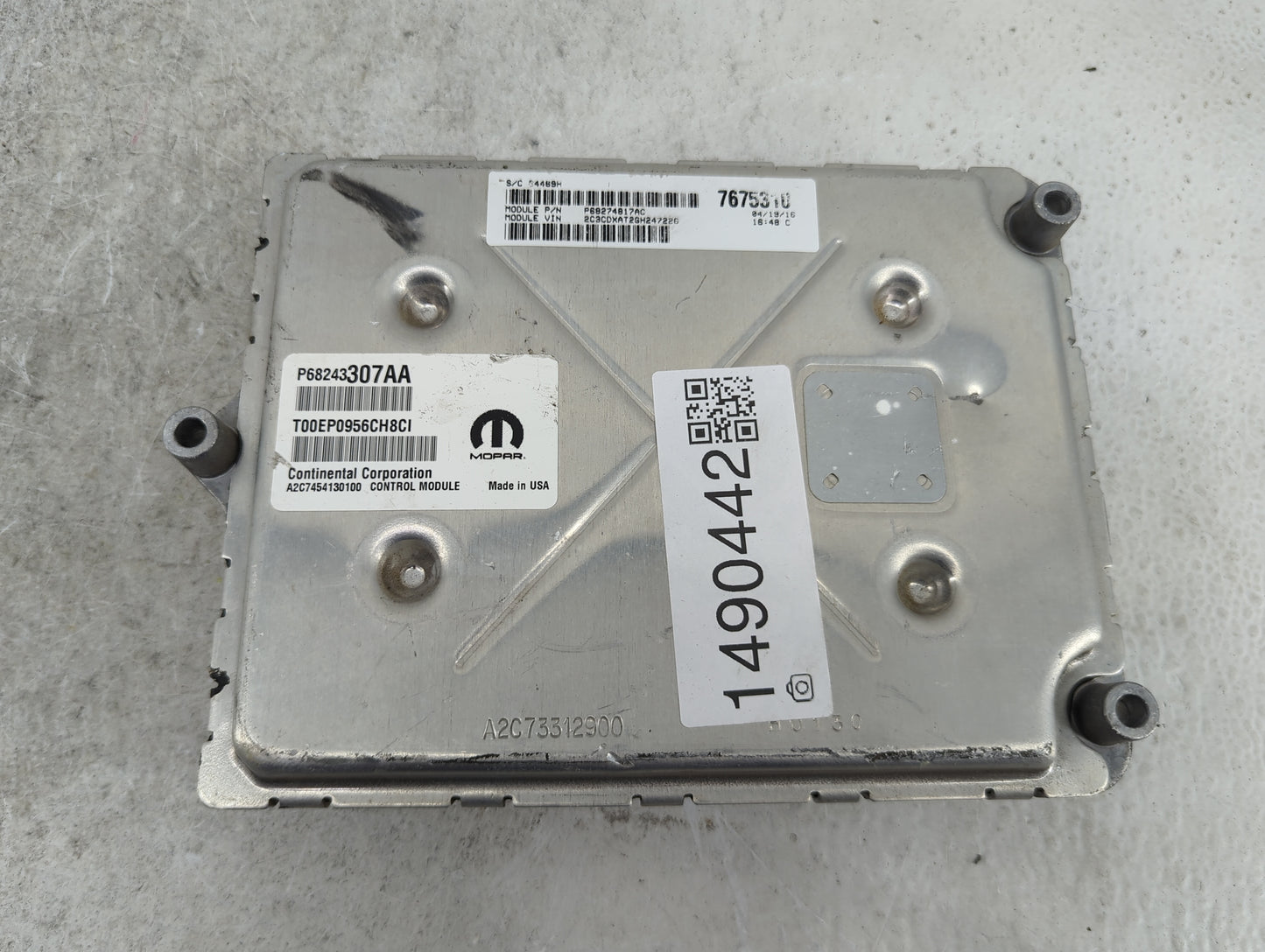 2016-2017 Dodge Charger PCM Engine Control Computer ECU ECM PCU OEM P/N:P68243307AA T00EP0956CH8CI Fits Fits 2016 2017 OEM U