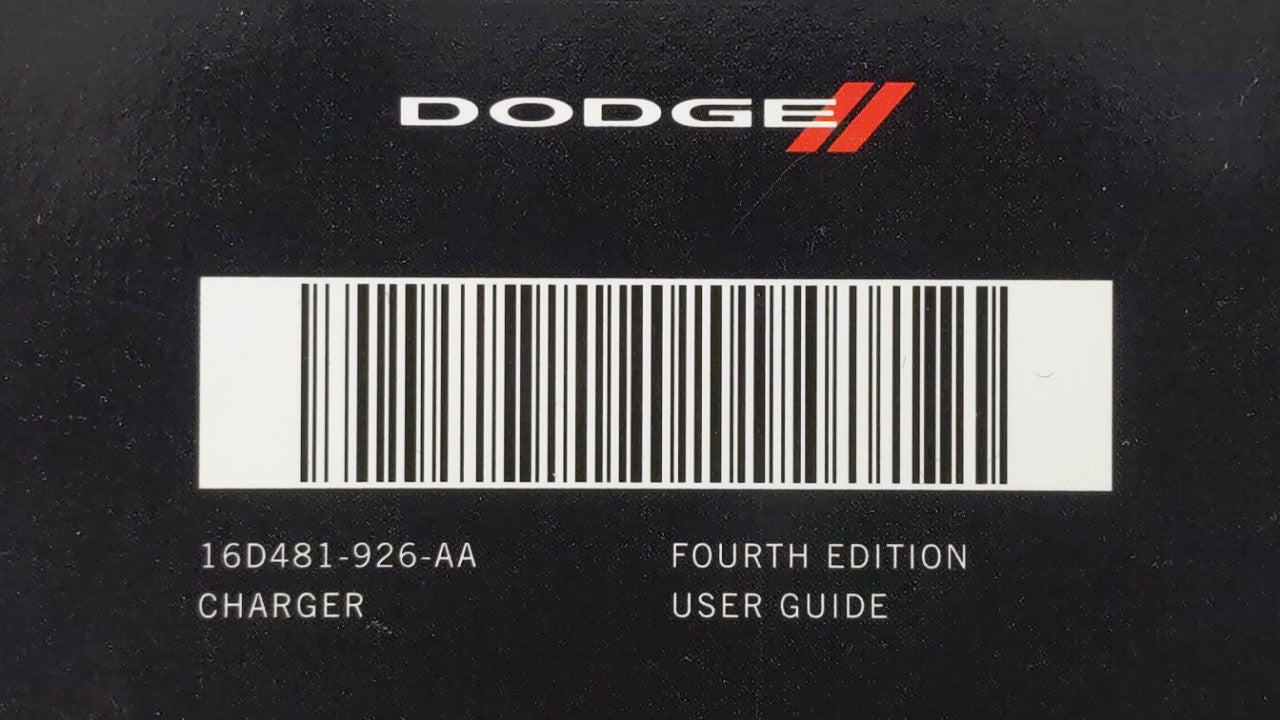 2016 Dodge Charger Owners Manual Book Guide OEM Used Auto Parts - Oemusedautoparts1.com