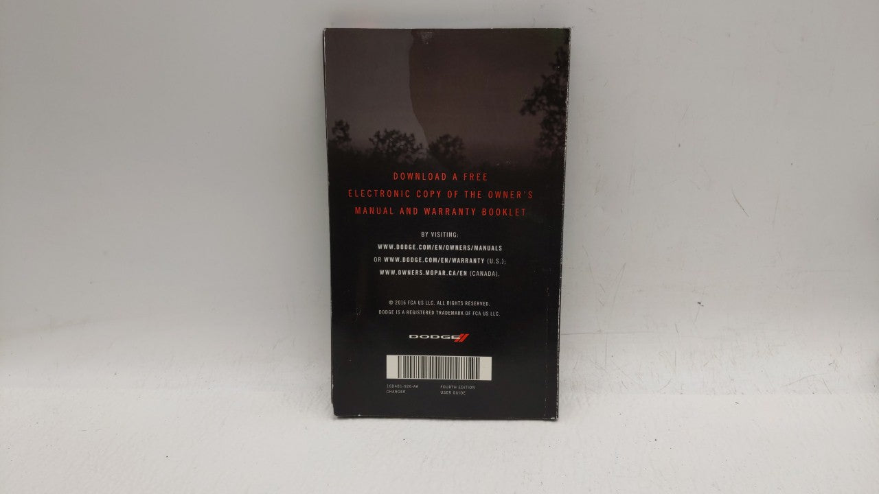 2016 Dodge Charger Owners Manual Book Guide OEM Used Auto Parts - Oemusedautoparts1.com