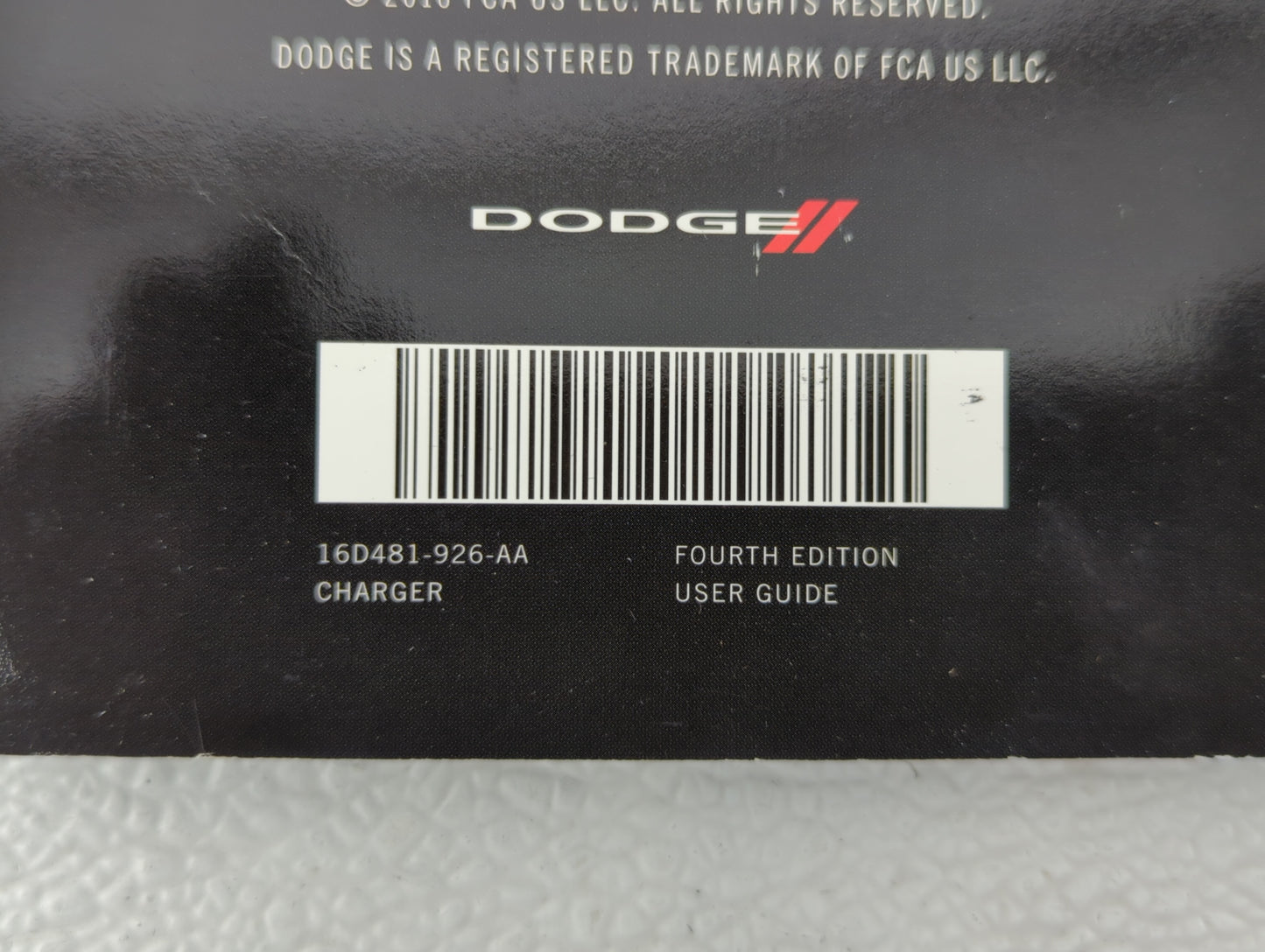 2016 Dodge Charger Owners Manual Book Guide OEM Used Auto Parts - Oemusedautoparts1.com