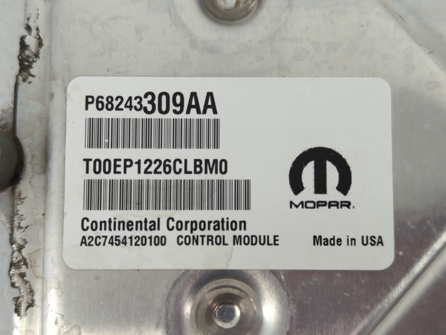 2016-2017 Dodge Charger PCM Engine Control Computer ECU ECM PCU OEM P/N:P68274783AD P68243309AA Fits Fits 2016 2017 OEM Used
