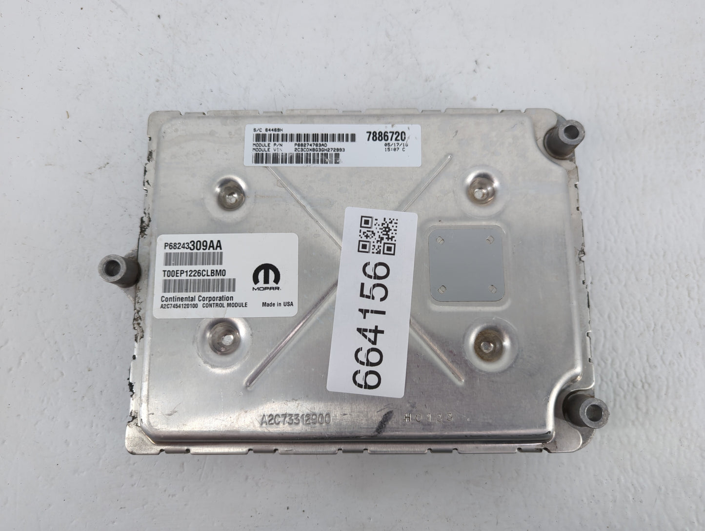 2016-2017 Dodge Charger PCM Engine Control Computer ECU ECM PCU OEM P/N:P68274783AD P68243309AA Fits Fits 2016 2017 OEM Used