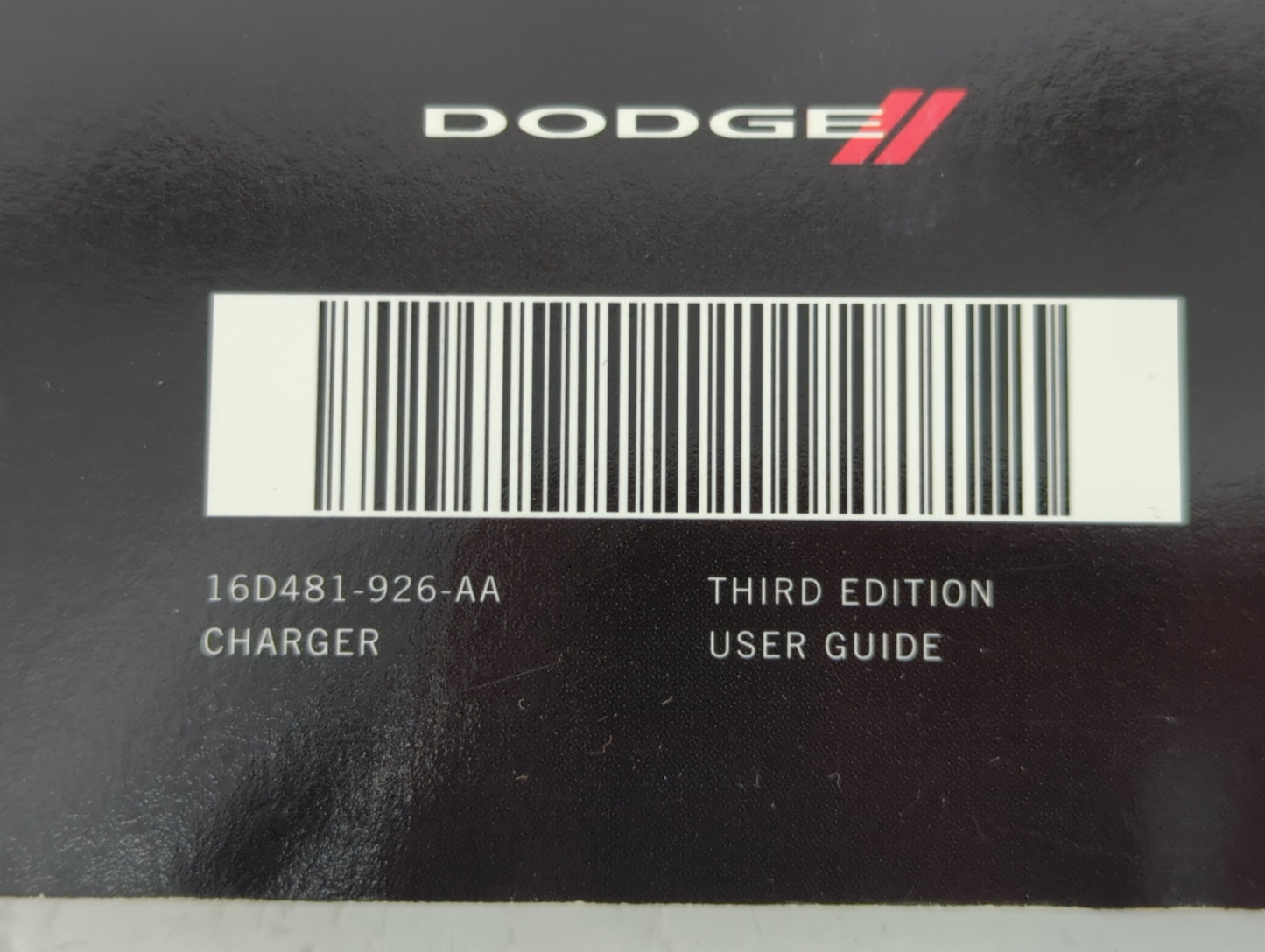 2016 Dodge Charger Owners Manual Book Guide P/N:16D481-926-AA OEM Used Auto Parts - Oemusedautoparts1.com