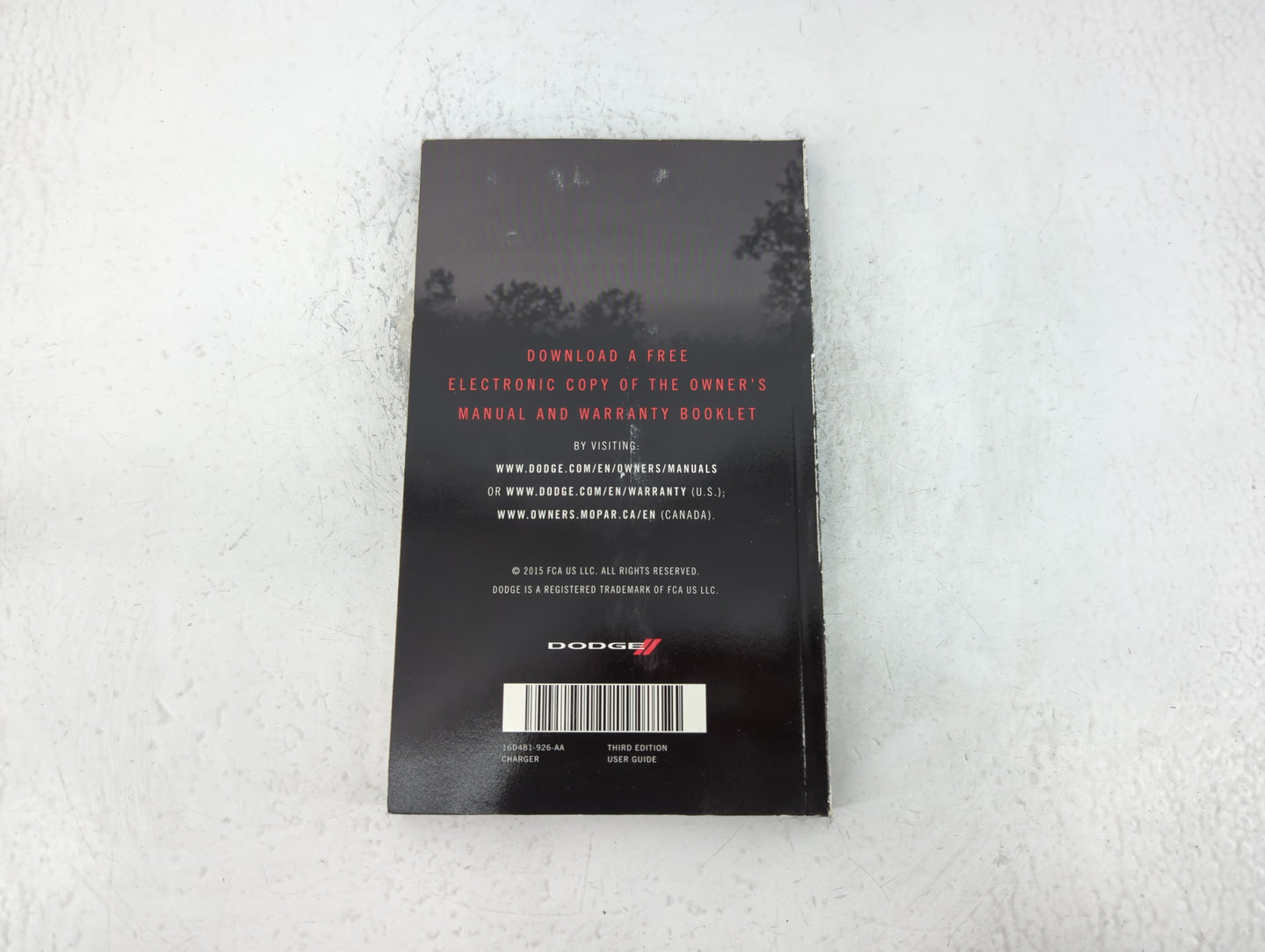 2016 Dodge Charger Owners Manual Book Guide P/N:16D481-926-AA OEM Used Auto Parts - Oemusedautoparts1.com