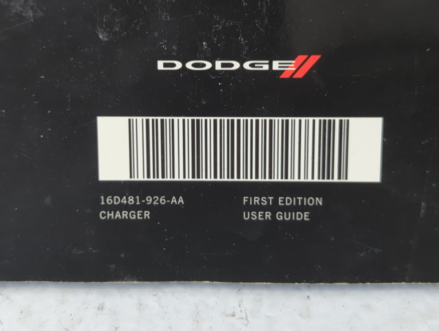 2016 Dodge Charger Owners Manual Book Guide P/N:16D481-926-AA OEM Used Auto Parts - Oemusedautoparts1.com