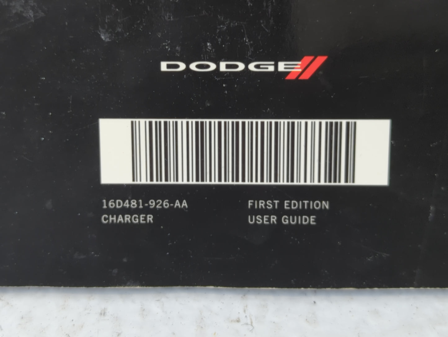 2016 Dodge Charger Owners Manual Book Guide P/N:16D481-926-AA OEM Used Auto Parts - Oemusedautoparts1.com