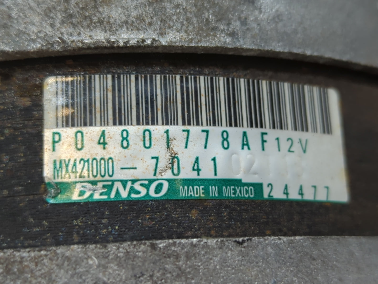 2011-2022 Dodge Charger Alternator Replacement Generator Charging Assembly Engine OEM P/N:MX421000-7041 P04801778AF Fits OEM