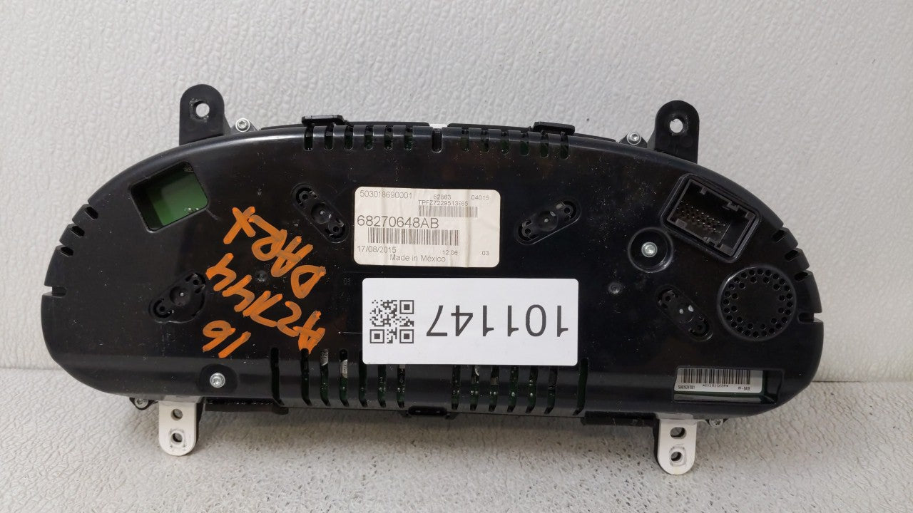 2016 Dodge Dart Instrument Cluster Speedometer Gauges P/N:68270648AC 68270648AB Fits OEM Used Auto Parts - Oemusedautoparts1