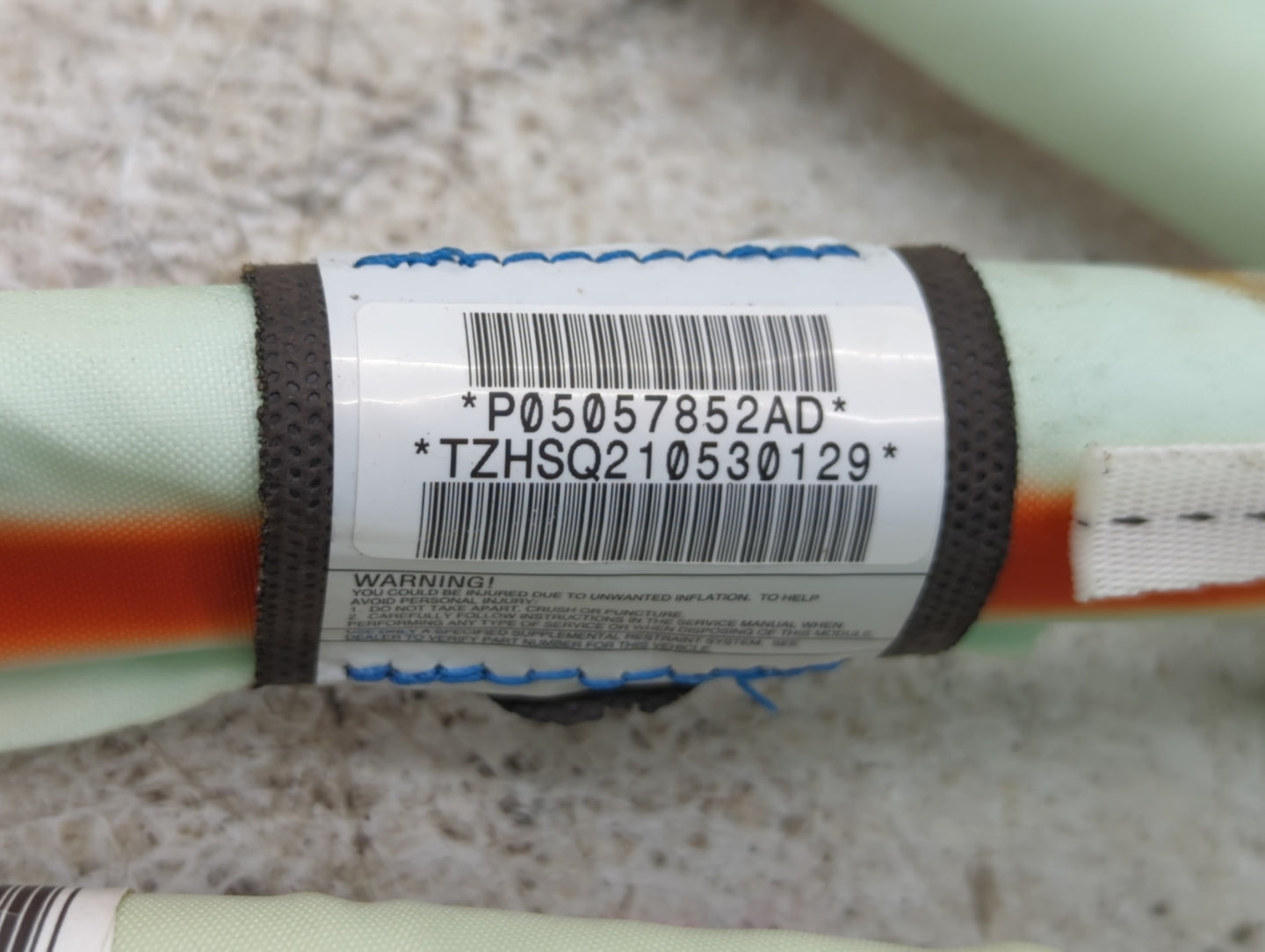 2013-2016 Dodge Dart Passenger Curtain Air Bag Oem - Oemusedautoparts1.com