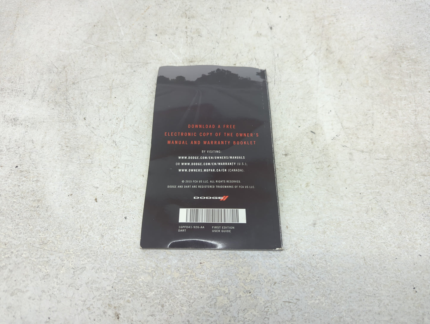 2016 Dodge Dart Owners Manual Book Guide OEM Used Auto Parts - Oemusedautoparts1.com