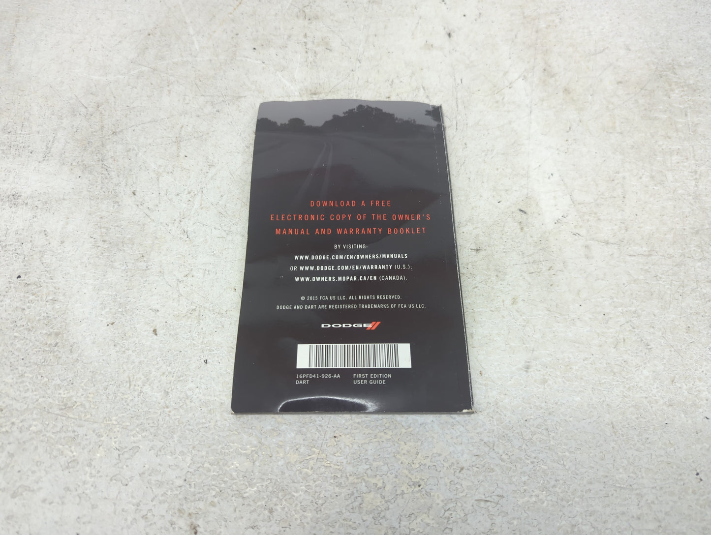 2016 Dodge Dart Owners Manual Book Guide OEM Used Auto Parts - Oemusedautoparts1.com