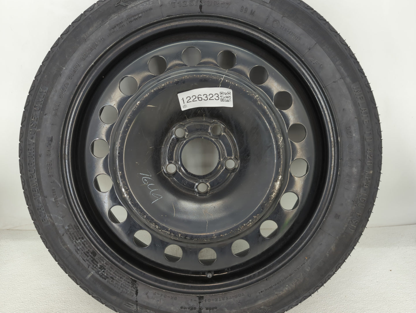 2013-2016 Dodge Dart Spare Donut Tire Wheel Rim Oem - Oemusedautoparts1.com
