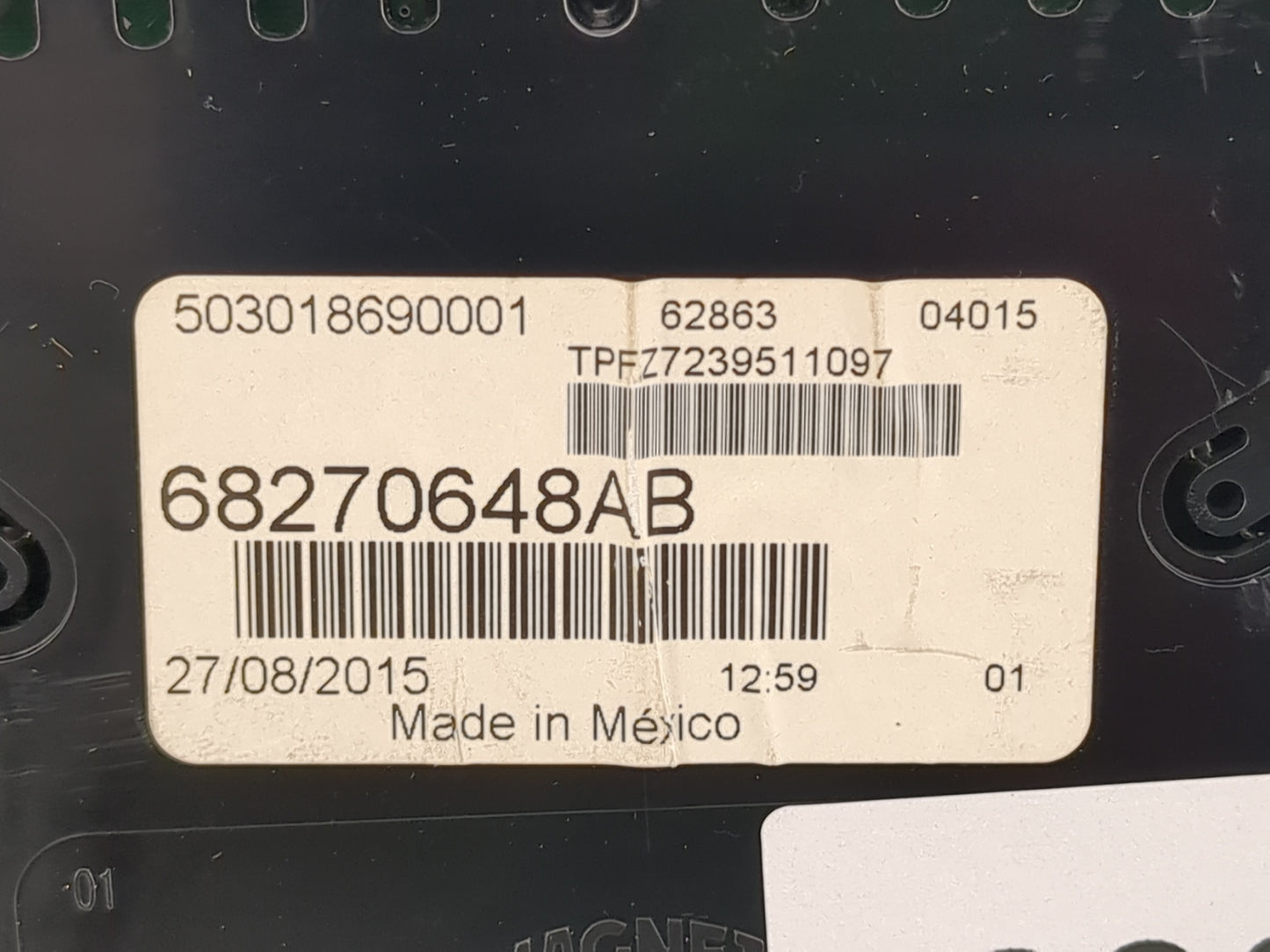 2016 Dodge Dart Instrument Cluster Speedometer Gauges P/N:68270648AB Fits OEM Used Auto Parts - Oemusedautoparts1.com