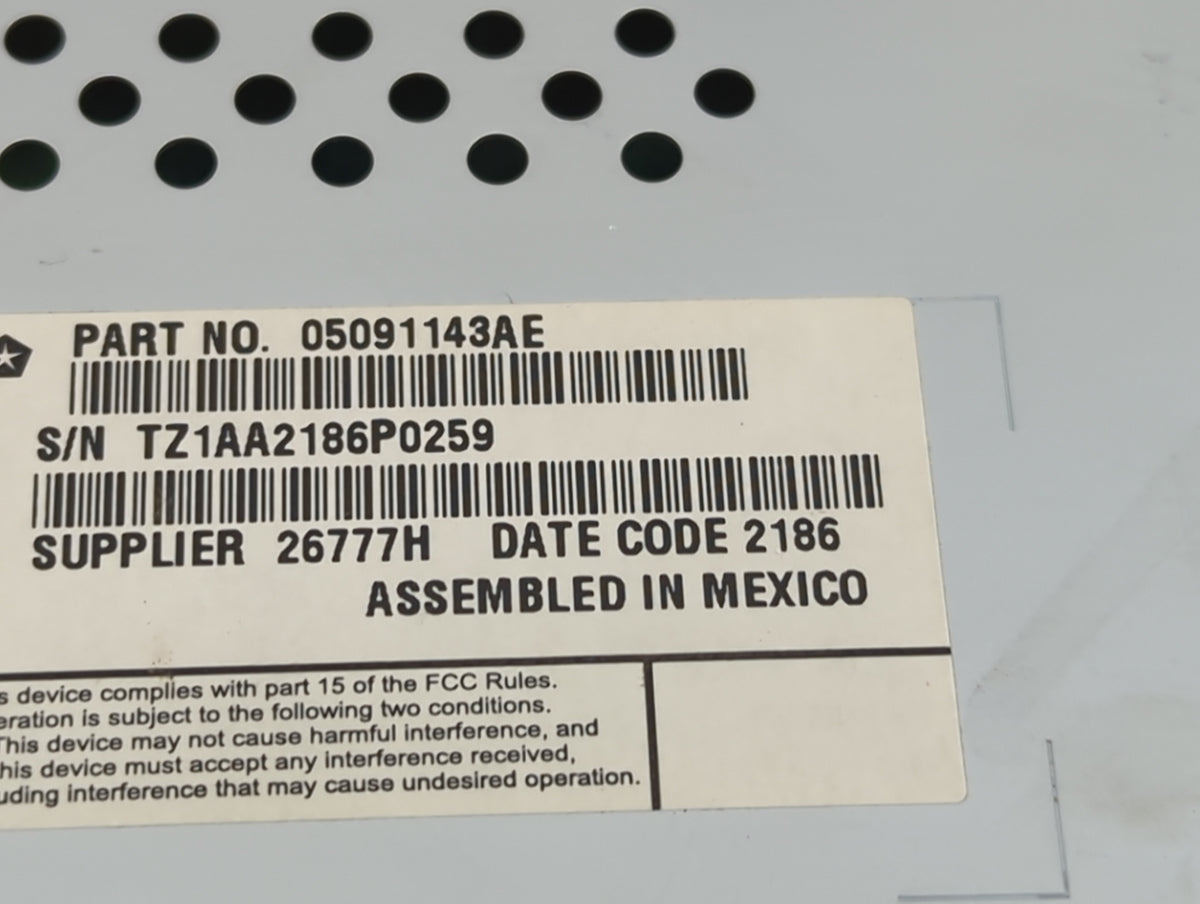2013-2016 Dodge Dart Information Radio Display Screen 1436929 - Oemusedautoparts1.com