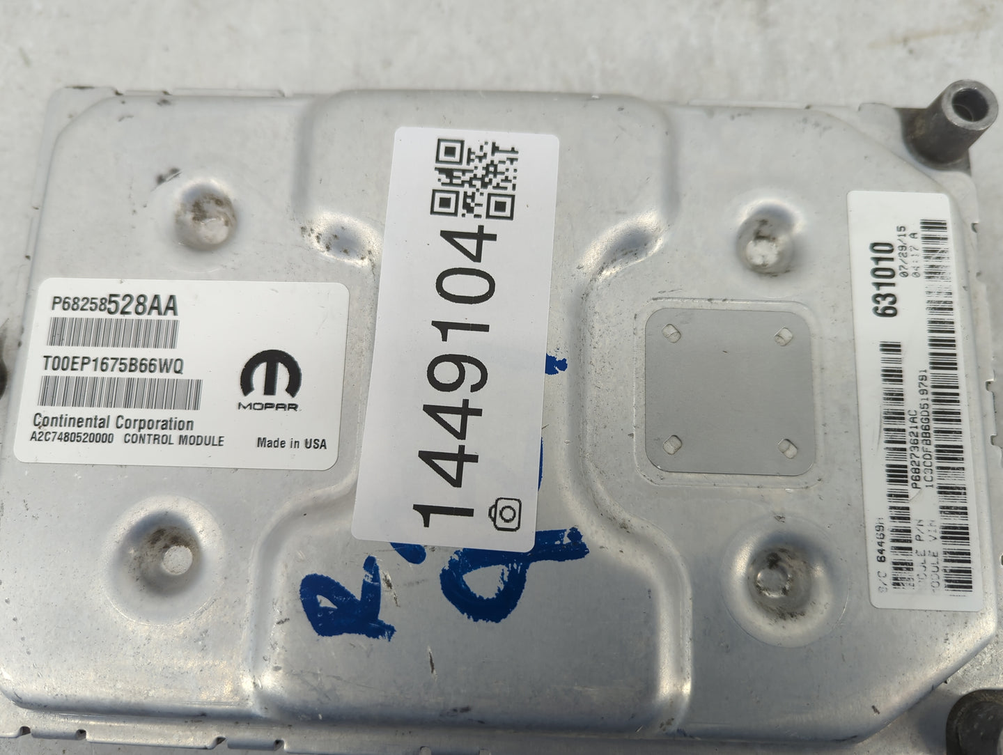 2015-2016 Dodge Dart PCM Engine Control Computer ECU ECM PCU OEM P/N:P68258528AA T00EP1675B66WQ, A2C7480520000 Fits Fits 201