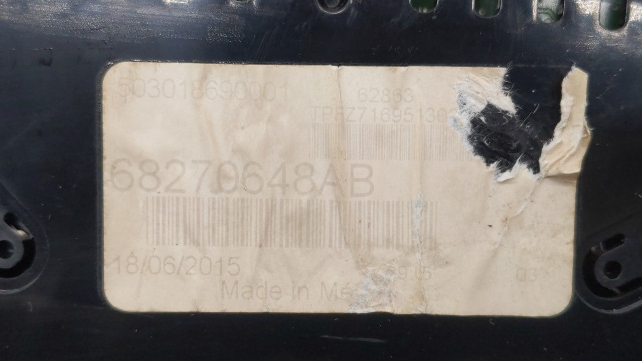 2016 Dodge Dart Instrument Cluster Speedometer Gauges P/N:68270648AC 68270648AB Fits OEM Used Auto Parts - Oemusedautoparts1