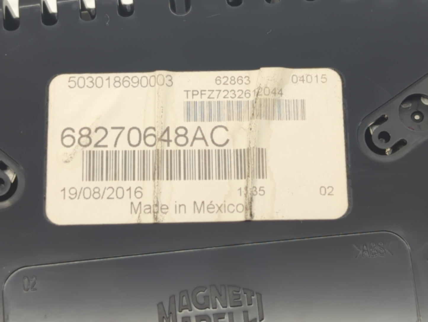 2016 Dodge Dart Instrument Cluster Speedometer Gauges P/N:68270648AC 68270648AB Fits OEM Used Auto Parts - Oemusedautoparts1