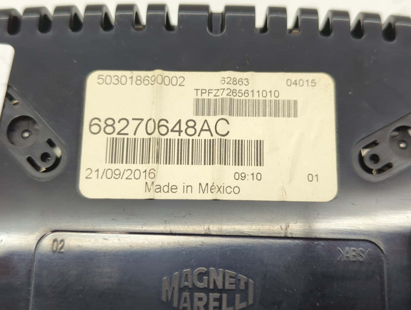 2016 Dodge Dart Instrument Cluster Speedometer Gauges P/N:68270648AC 68270648AB Fits OEM Used Auto Parts - Oemusedautoparts1