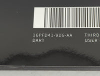 2016 Dodge Dart Owners Manual Book Guide P/N:16PFD41-926-AA OEM Used Auto Parts - Oemusedautoparts1.com